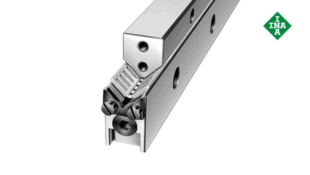 셰플러 리니어 가이드(linear guides): 각형 플랫 케이지가 있는 M/V 가이드웨이(M/V guideways with angled flat cage)