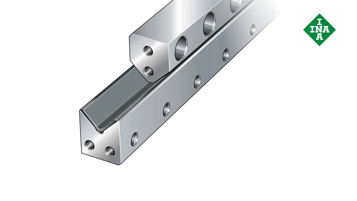 셰플러 리니어 가이드(linear guides): 플레인 슬라이딩 층이 있는 M 가이드웨이(M guideways with plain sliding layer)와 V 가이드웨이(V guideways)